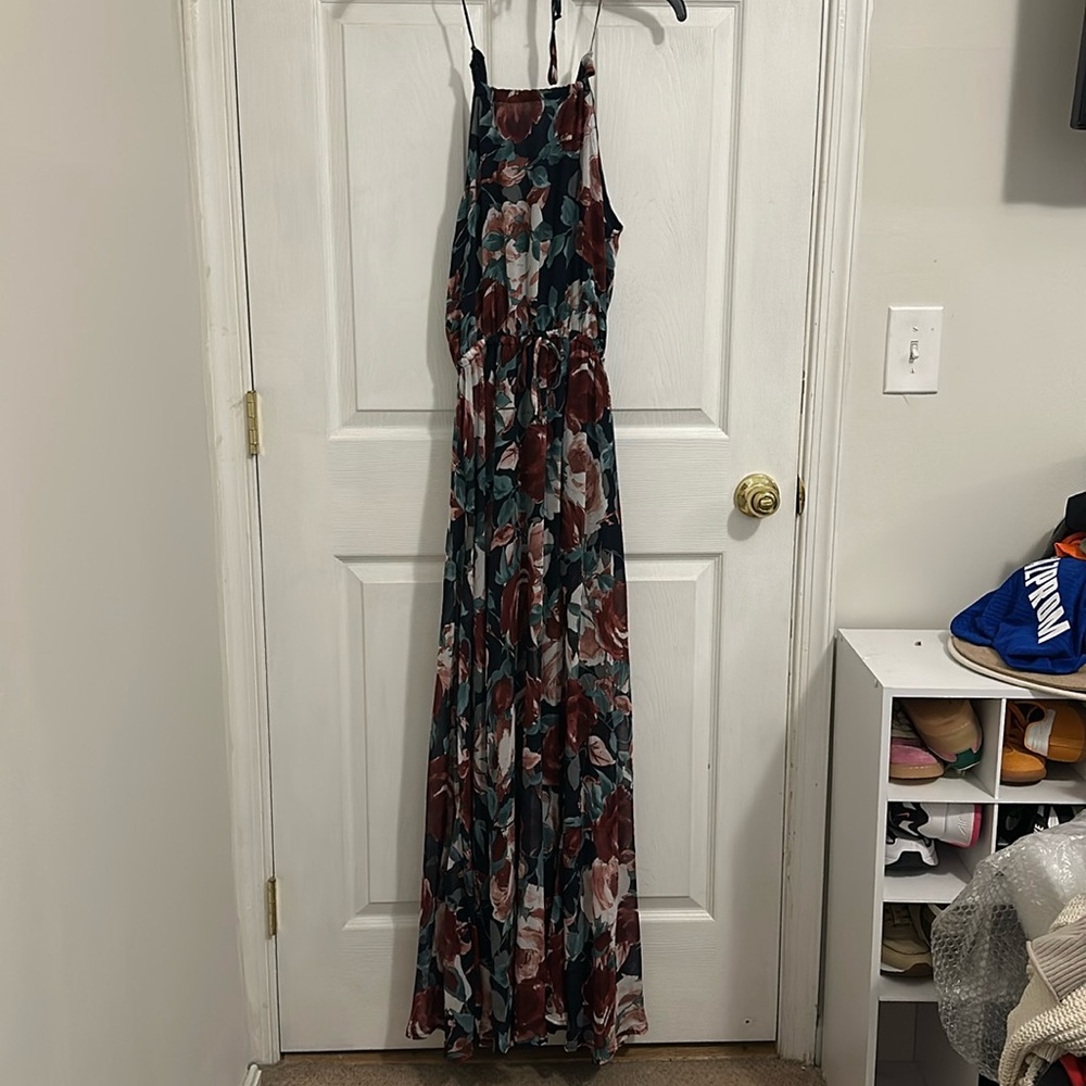 Halter maxi dress | floral